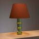 Lampe de table en verre avec abat-jour orange