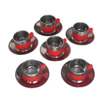 Set de 6 tasses rétro VeV