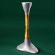 Brutalist candlestick by David Marshall, bronze and aluminium, Spain, 1970s