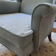 Parker Knoll chair retaped sky blue