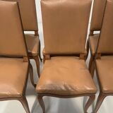 Set of eight Regency style chairs in solid oak, 20th century