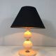 Travertine and brass lamp