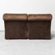 Pair of brown velvet armchairs from the 1970s vintage modernism