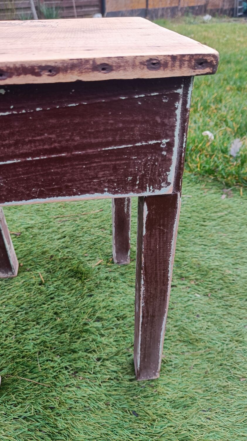 Patinated farmhouse stool