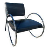Design en métal chromé, 1980