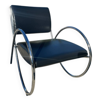 Design en métal chromé, 1980