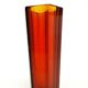 Art Deco vase, pressed glass, Zawiercie Glassworks, Poland, 1930s