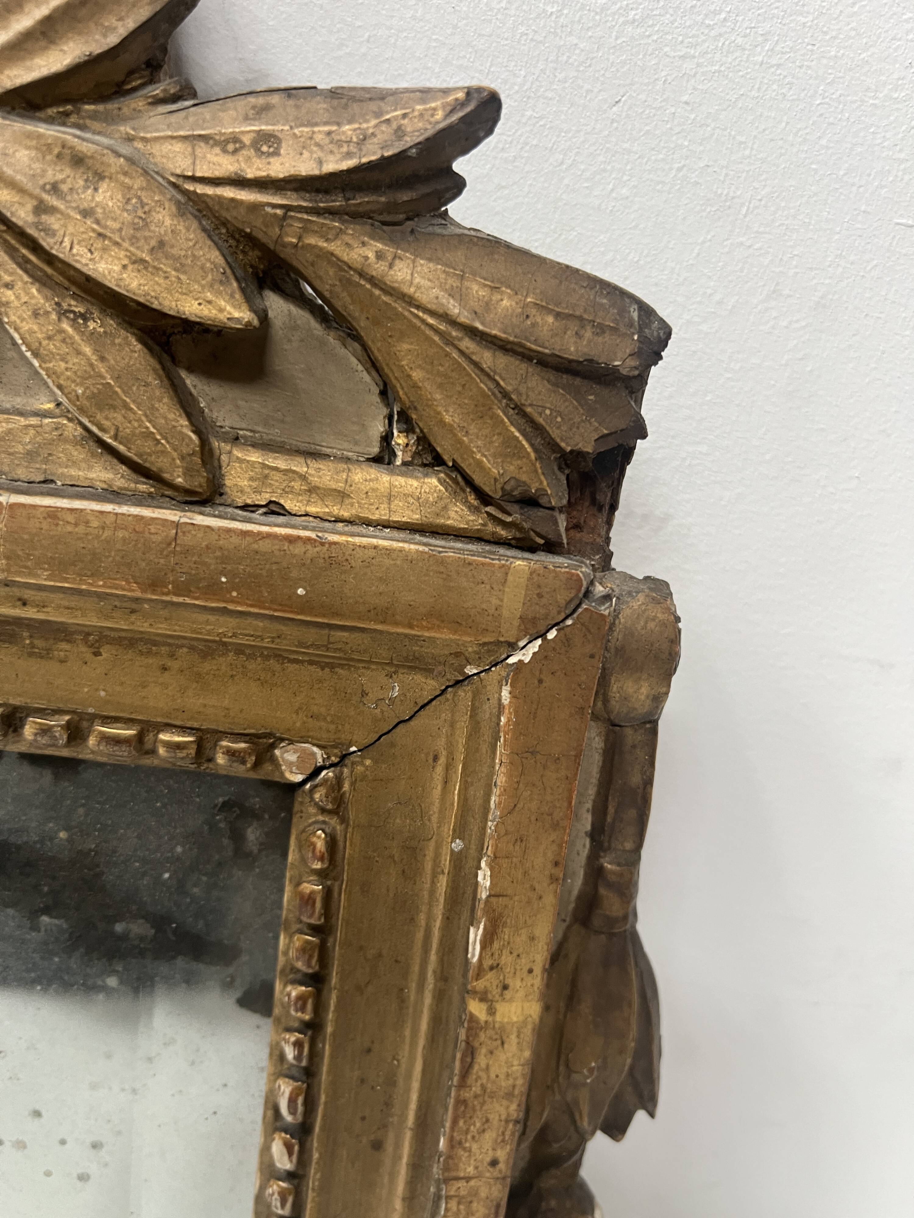 Louis XV mirror in carved and gilded wood, 18th century