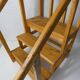 vintage wooden library staircase
