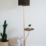 Vintage tripod magazine stand lamp