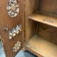 Miniature wooden wardrobe for dolls, hand-carved in Breton French style.