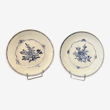 Deux assiettes chinoises, XIXe siècle