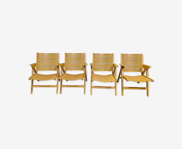 Ensemble de chaises pliantes Rex par Niko Kralj, années 1960