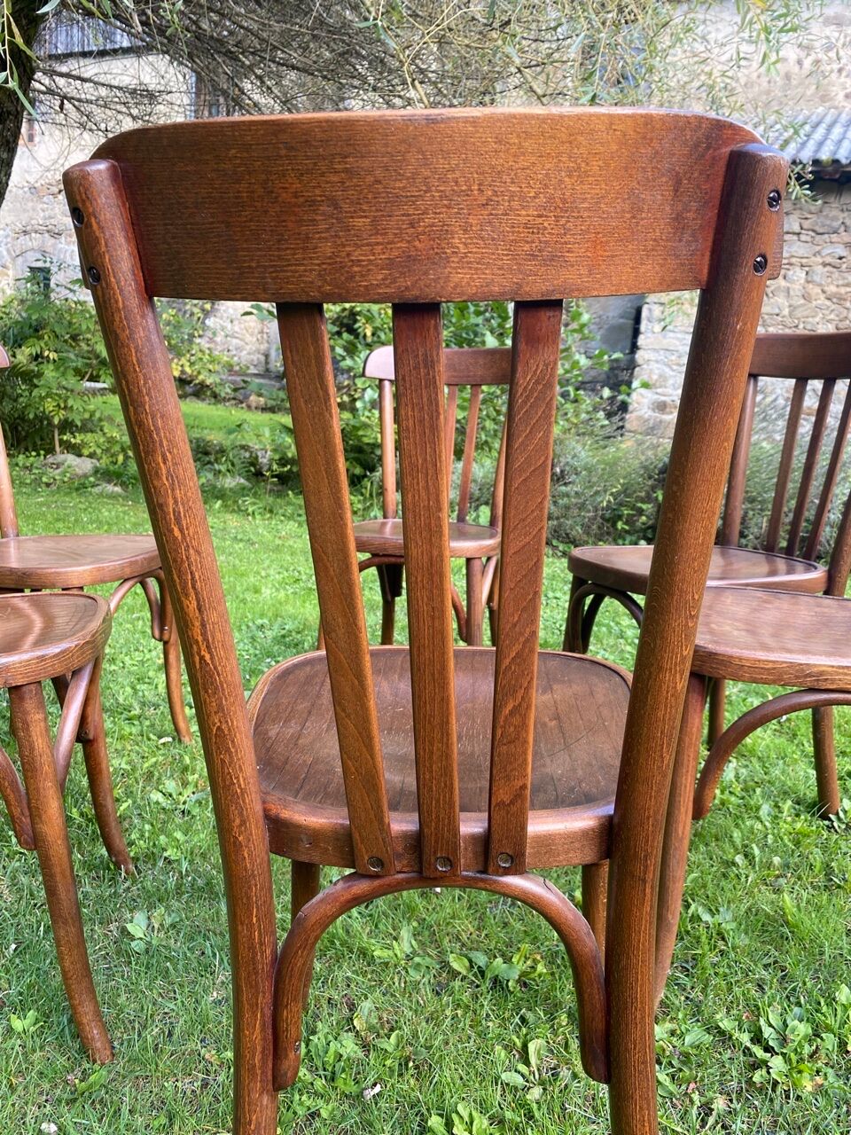 Set of 6 chairs bistro Fischel early XX century