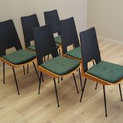 Set of six chairs, Italian design, 1950s, designer: Carlo Ratti, manufactur