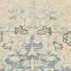 Tapis Oushak Vintage, Laine Turque Beige Pêche & Bleu Délavé, 159x227 Cm