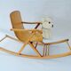 1950s children's bear rocking chair by Jatrok, Belgium