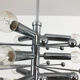 Modernist Chrome Sputnik Hanging Light, Cosack Lights 1970s, Germany