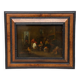 Oil on panel Dutch interior scene Flemish school 19th century