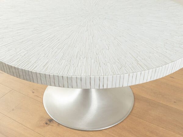 Table basse en mosaïque avec pied tulipe