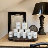 Set of 11 pharmacy jars