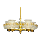 Scandinavian chandelier polished brass