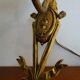 Applique bronze et tulipe fleur ancienne Art déco