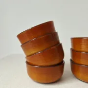Lot de 7 petites coupelles vintage modèle "Volcan" '70s - Arcopal 