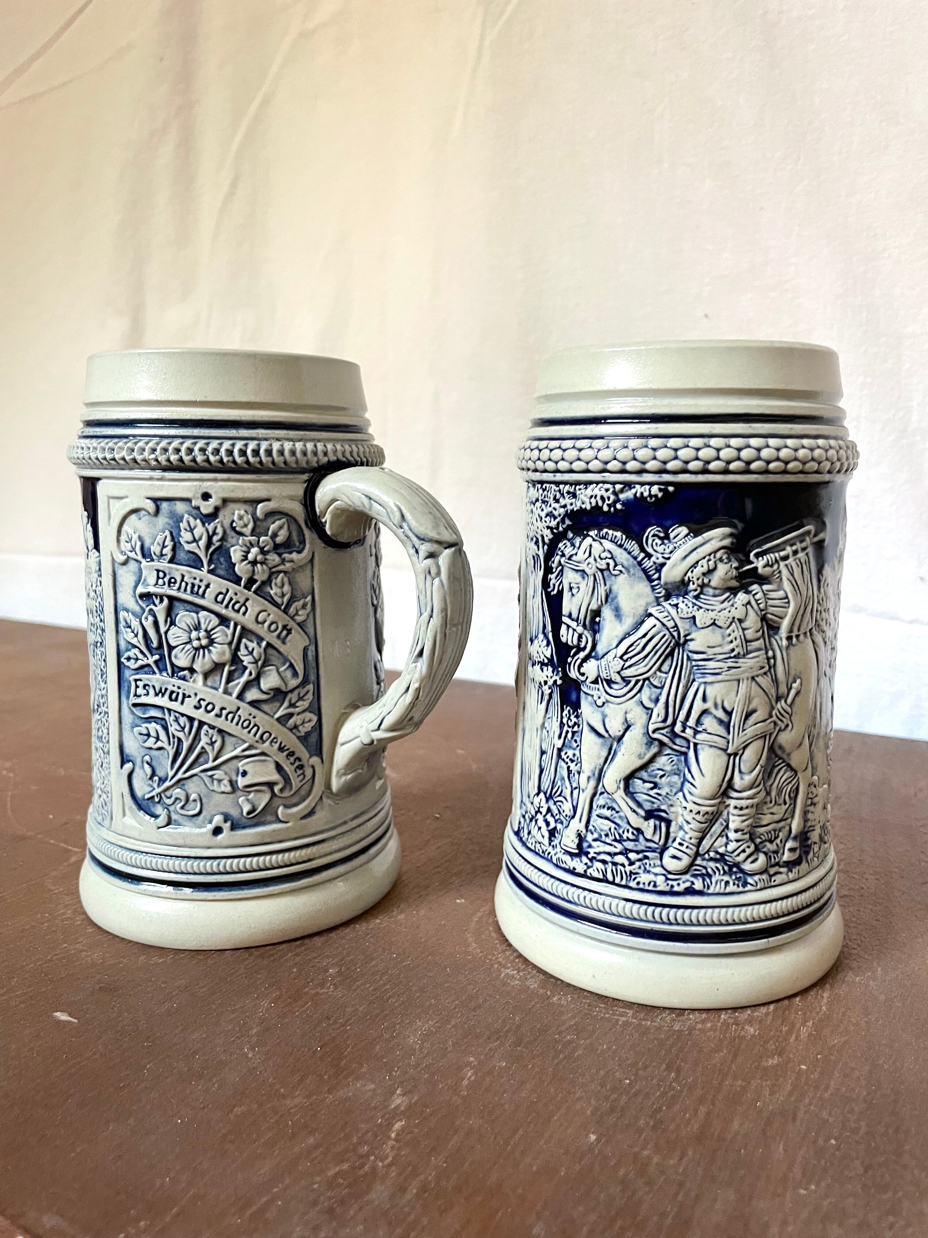 Western-germany sandstone beer mugs 1894