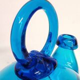 Botijo de cristal azul. Spain, 1980s.