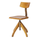Chaise pivotante industrielle Ama Elastik – Design Bauhaus vintage des années 1950, bois