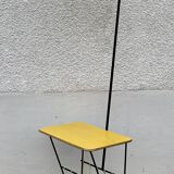 Vintage 1950s black and yellow table lamp.