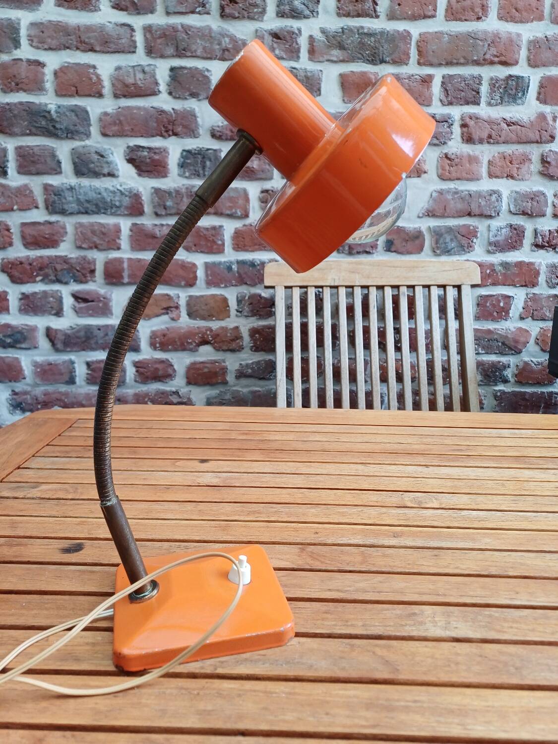70's orange desk lamp
