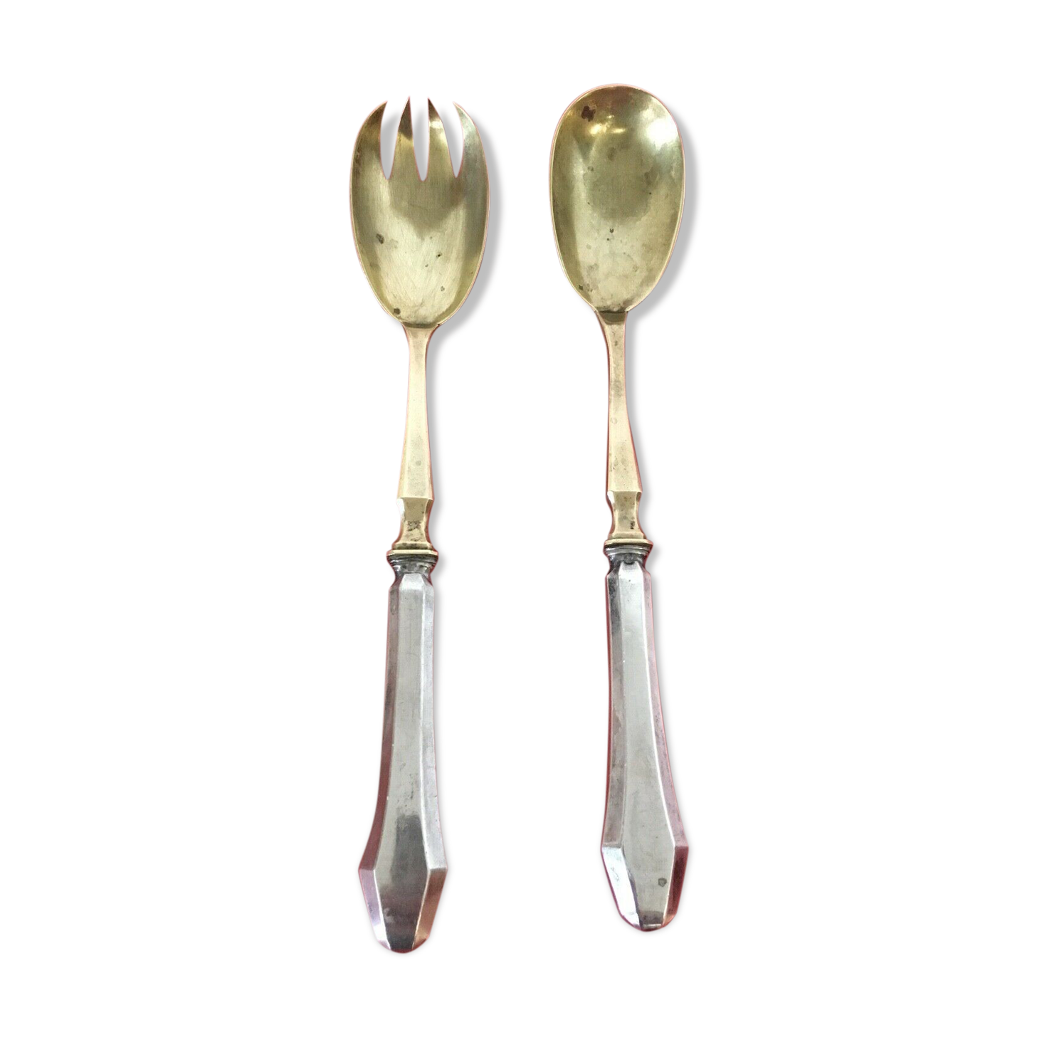 Covered service has silver salad orfevre emile puiforcat minerve