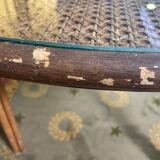 Garden furniture in rattan table and 4 armchairs