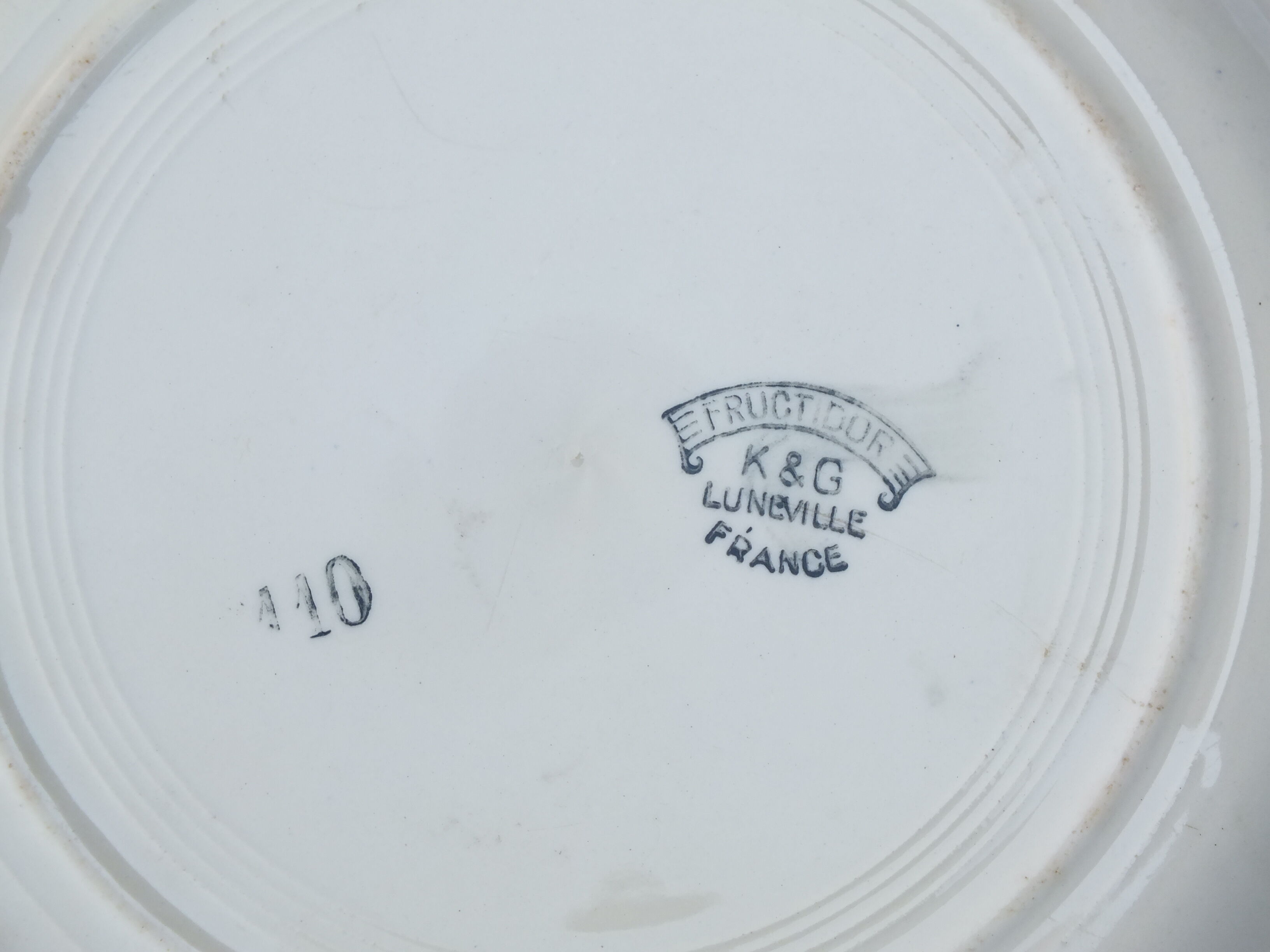 Flat plate art deco Lunéville fructidor