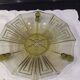 Cup or centerpiece cup, green glass, vintage art deco pattern
