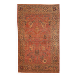 Handmade antique Indian Loristan rug 176cm x 268cm 1880s - 1B143