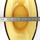 Set of 5 small oval eared dishes in amber and smoked tempered glass