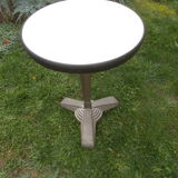 Round bistro table foot cast iron art deco