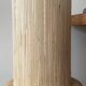 Solid wood lamp with handmade lampshade, 1970