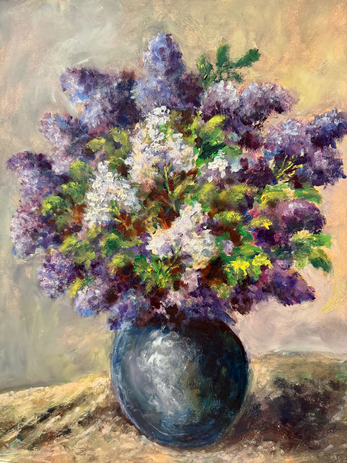 Painting Still Life with Lilacs 20th Century