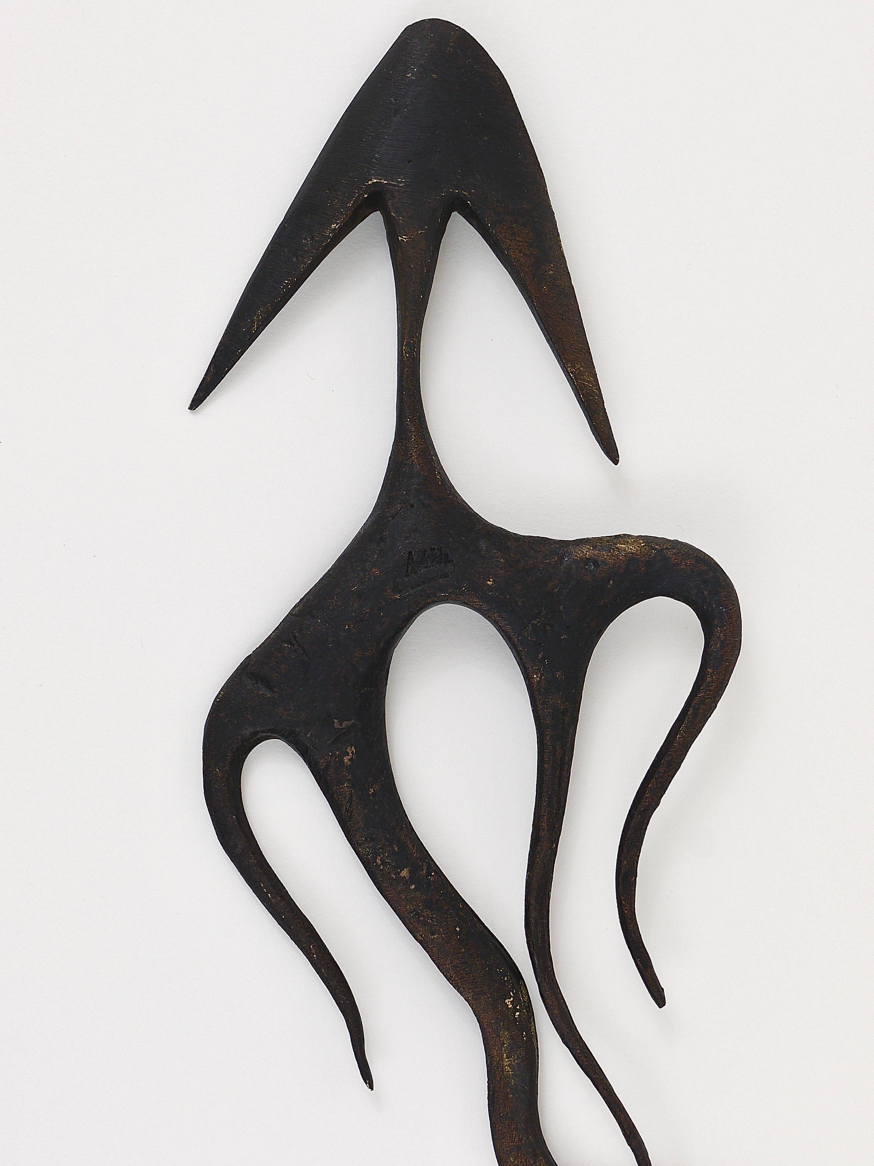 Carl Auböck Wall Sculpture Handmade Napoleon #4271, Brass, Austria