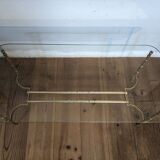 Table basse design en métal doré façon bambou dlg bagues