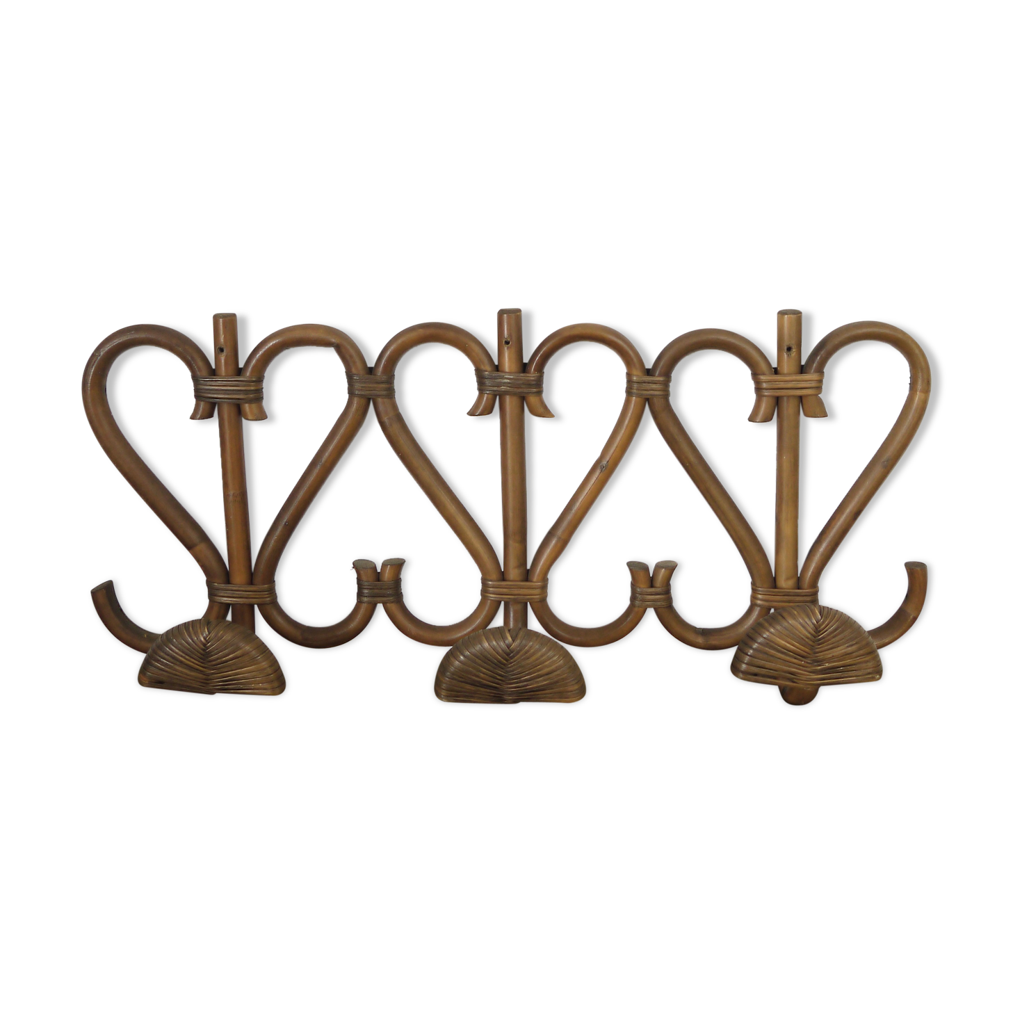 Rattan coat hanger
