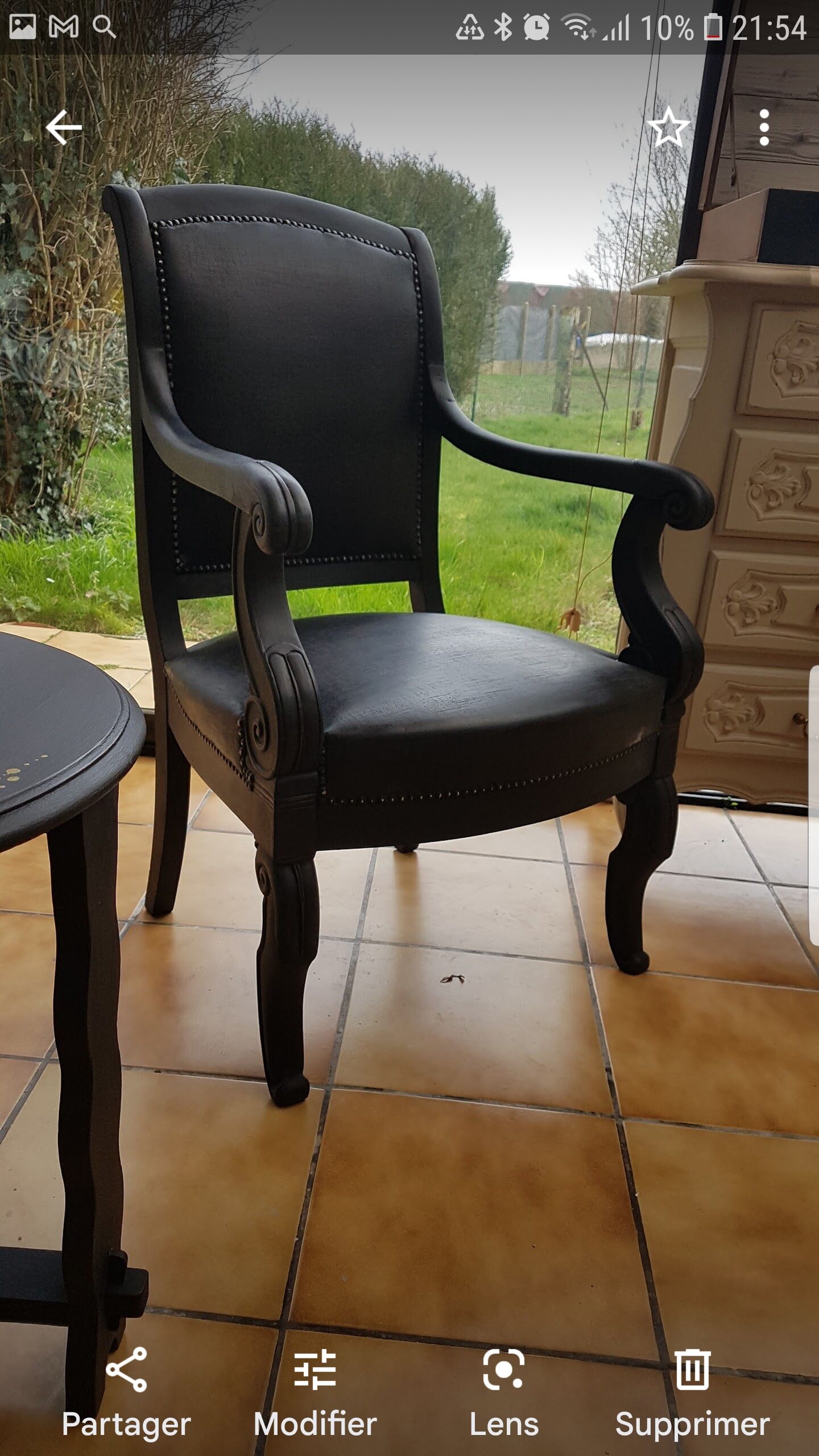 "Restoration" style armchair