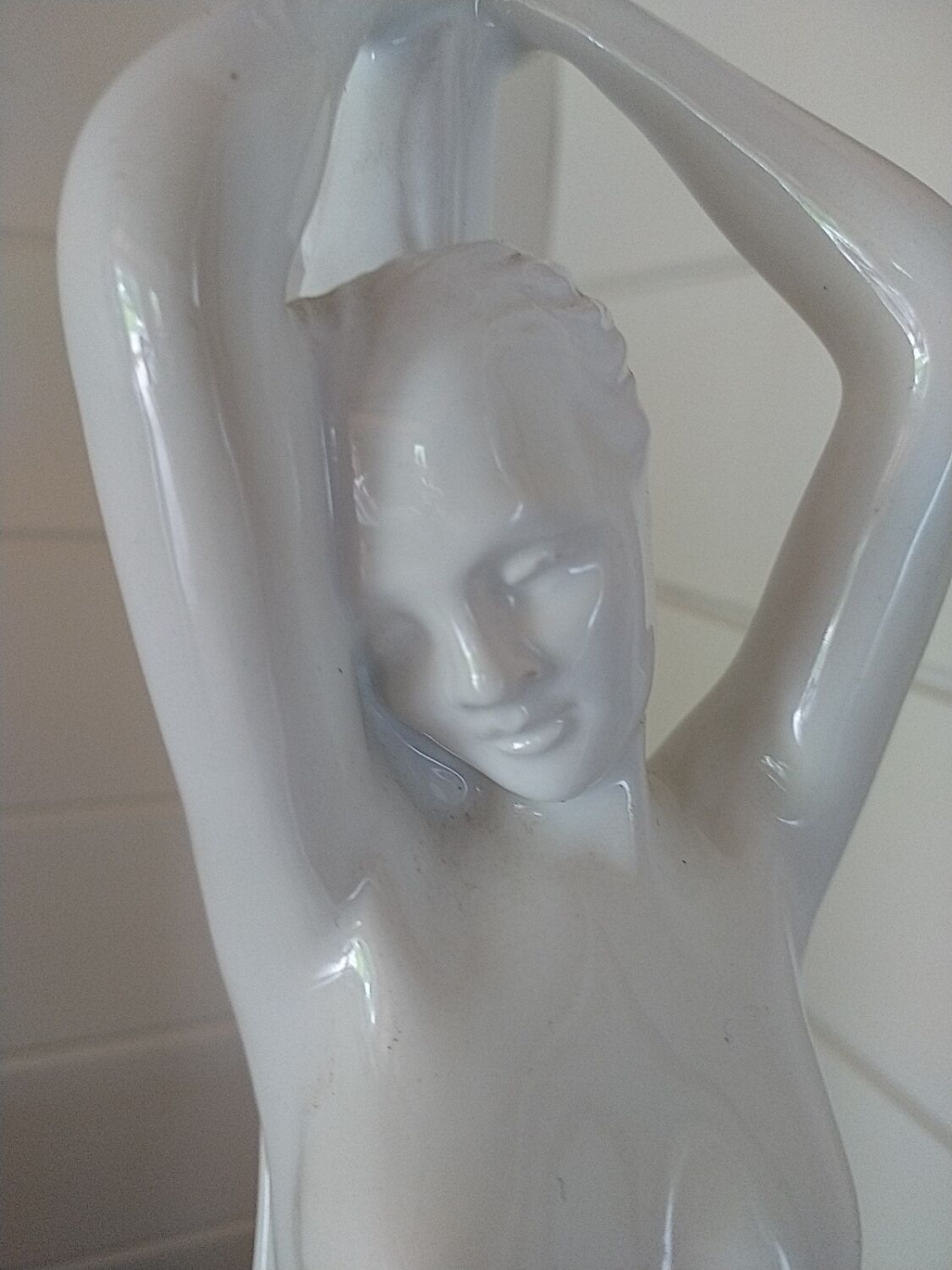 1970s lamp. Nude Art Deco style. 67cm.