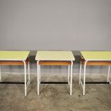 Vintage school benches, 60s, set of 3