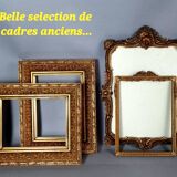 Frame and mirror circa 1830 47x41x6.5 cm gilded stucco wood SB618