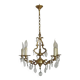 French bronze and crystal chandelier